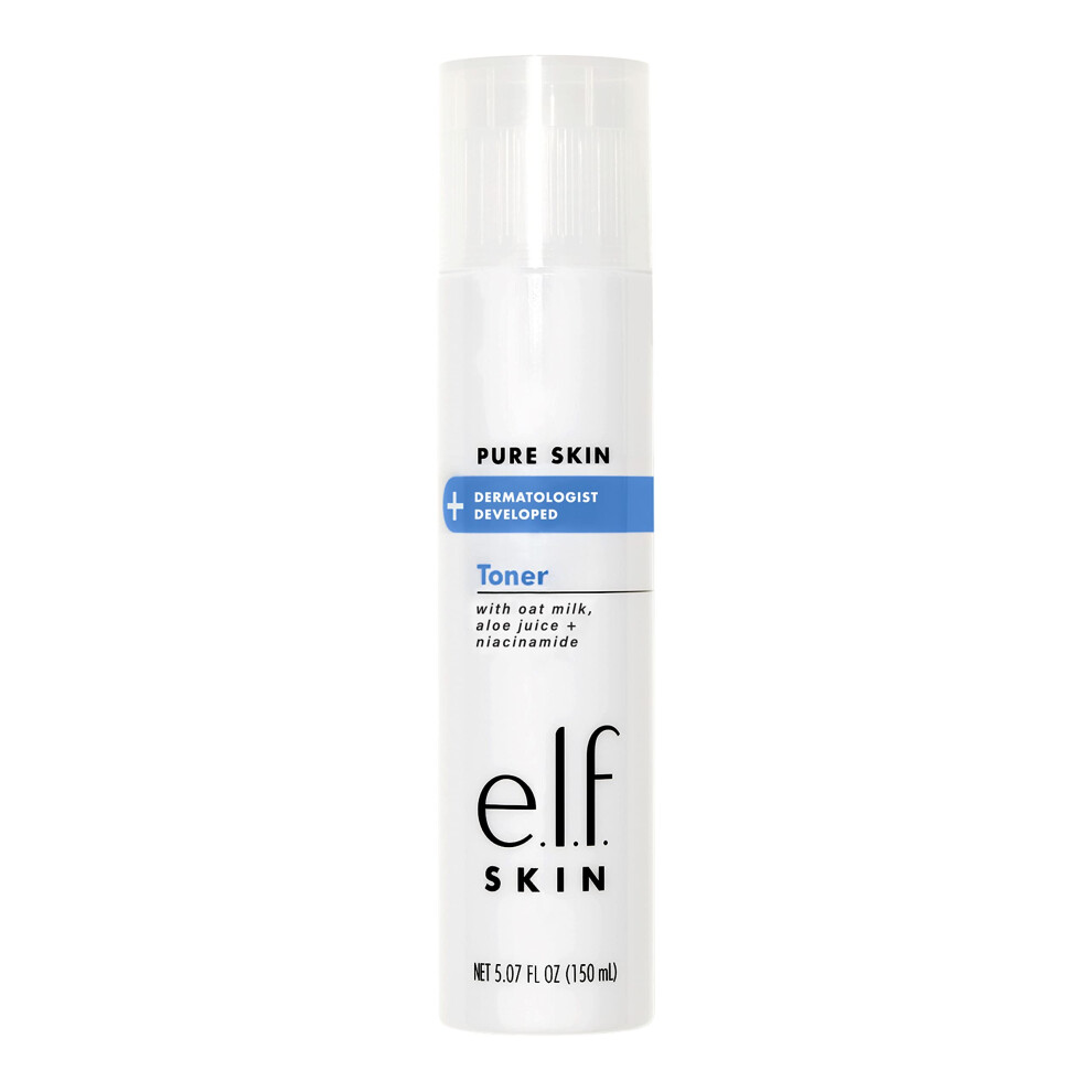 Photos - Cream / Lotion ELF SKIN Pure Skin Toner, Gentle, Soothing & Exfoliating Daily Toner For A Smoother-Looking Complexion, Made With Oat Milk, Aloe 
