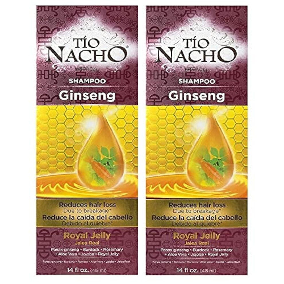 Tio Nacho Tã­o Nacho Ginseng Royal Jelly Shampoo, 415Ml - Panax Ginseng, Burdock, Rosemary, Aloe Vera, Jojoba, And Royal Jelly