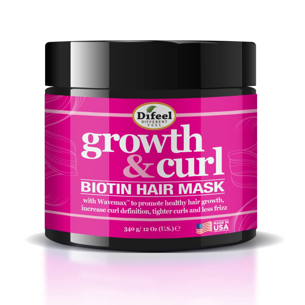 Difeel Growth And Curl Biotin Hair Mask 12Oz