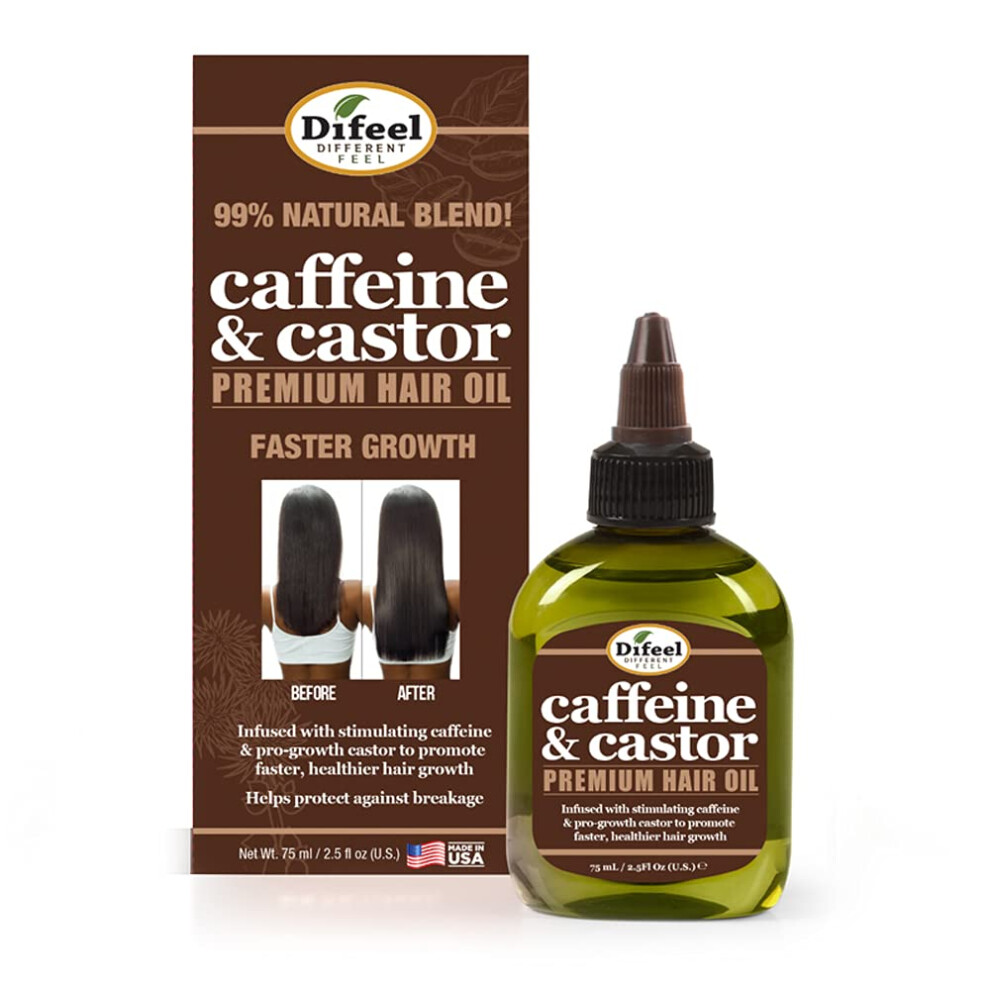 Difeel Caffeine & Castor Premium Hair Oil For Faster Hair Growth 75 Ml