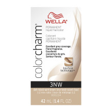WELLA Color Charm Color de cabello lquido permanente para cobertura de canas 3NW Marrn clido natural oscuro