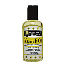 Hollywood Beauty Vitamin E H?r & Hud Olie 2 oz flaske Forhindrer t?rhed for h?r og hud Stimulerer sund h?rv?kst Reparation af beskadiget hud Anti