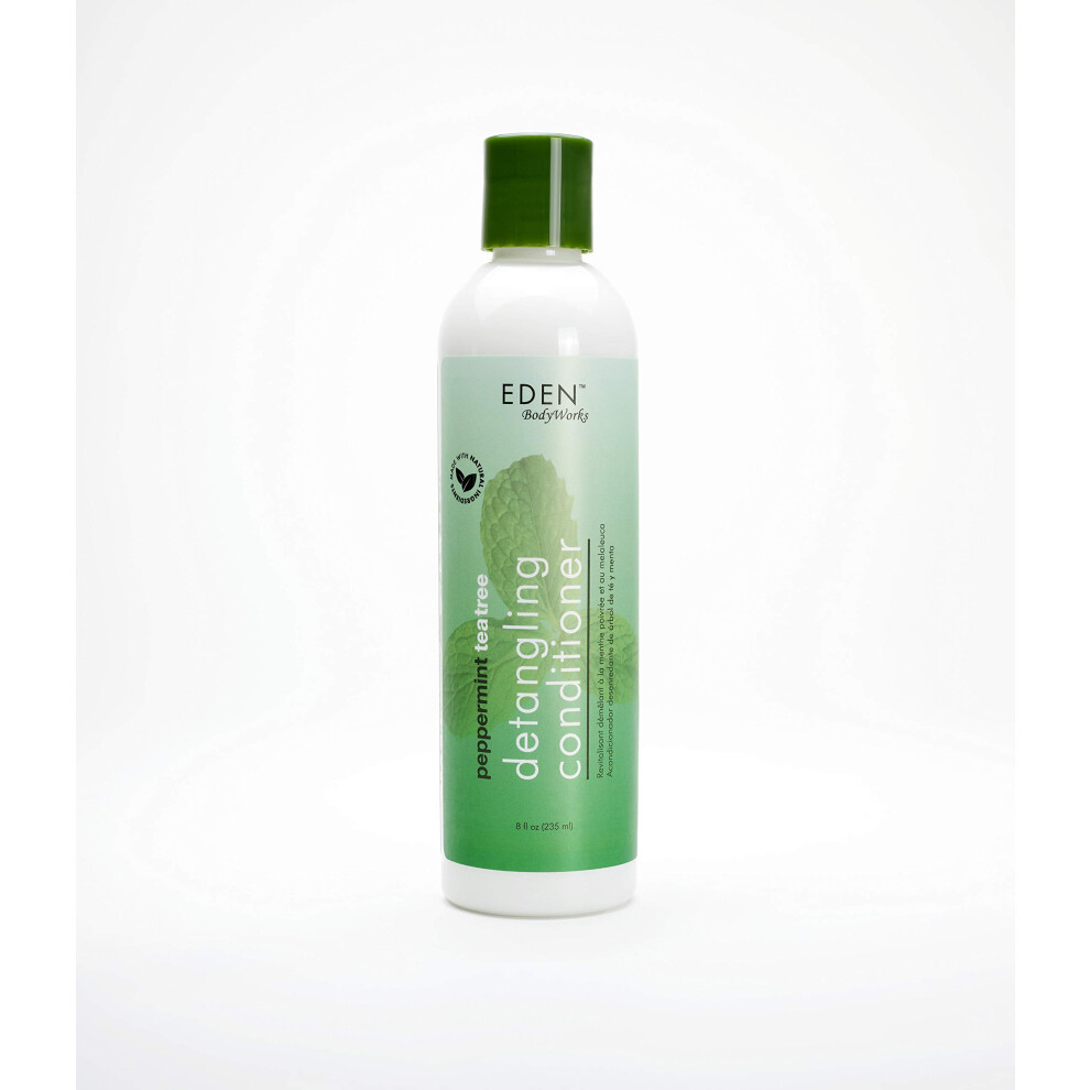Eden Bodyworks Peppermint Tea Tree Conditioner | 8 Oz | Refresh & Soothe Scalp Moisturize & Detangle Hair - Packaging May Vary