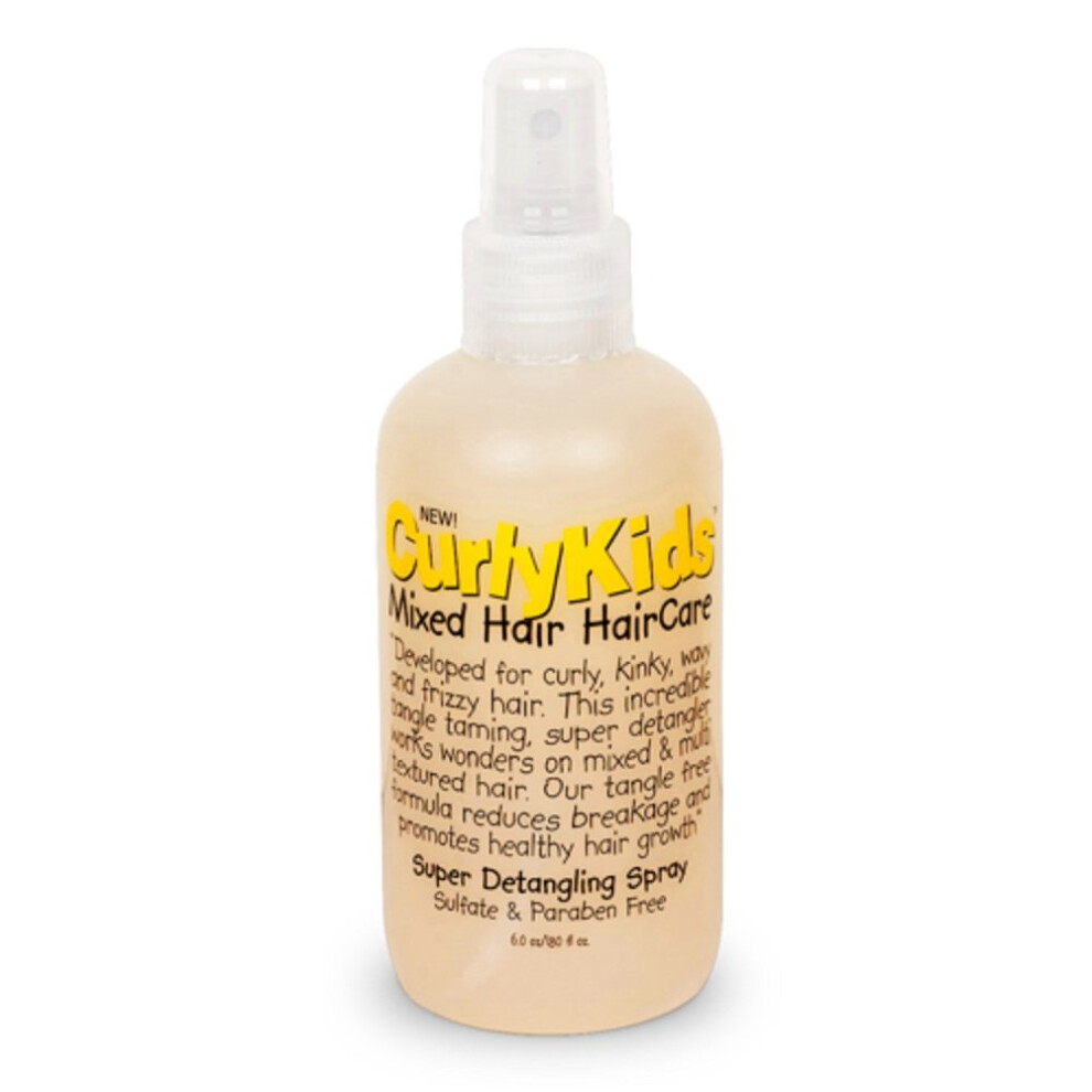 Super Detangling Spray | Frizz Control Hair Detangler Spray For Kids, Hair Care For Kinky, Wavy & Curly Hair, Sulfate & Paraben Free, 3 Pack Curlykids