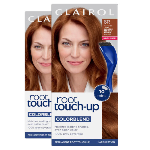 Clairol Clairol Root Touch-Up Nice'n Easy Μόνιμη Βαφή Μαλλιών, 6R Ανοιχτό Καστανό/Κόκκινο, Συσκευασία 2