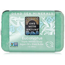 One With Nature Eucalyptus Triple Milled Dead Sea Bar Soap 7 Ounce - 1 elk.