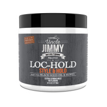 Uncle Jimmy Loc Hold Premium Hair Styling Pommade/Haarwax - Medium tot sterke hold Heldere dikke formule Palmade 6 Fl Oz
