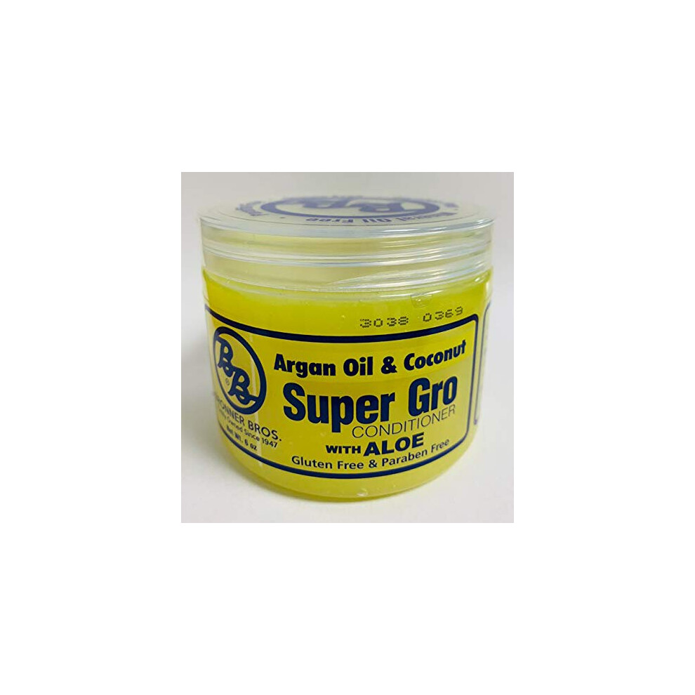Bronner Brothers B&B Super Gro Conditioner 6 Oz (Argan Oil & Coconut With Aloe)