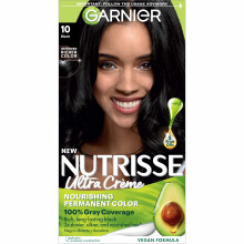Garnier Hair Color Nutrisse Crema nutritiva 10 negro (regaliz) Tinte permanente para el cabello 1 unidad (el embalaje puede variar)