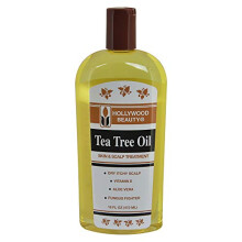 Hollywood Beauty Tea Tree Oil 16 oz flaske H?r Hud- og hovedbundsbehandling Fugter t?r, kl?ende hovedbund H?r Hot Oil Treatment E-vitamin & Aloe
