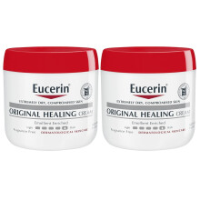 Eucerin Original Healing Cream, Duftfreies Körpercreme für trockene Haut, 2 Packungen à 16 Unzen