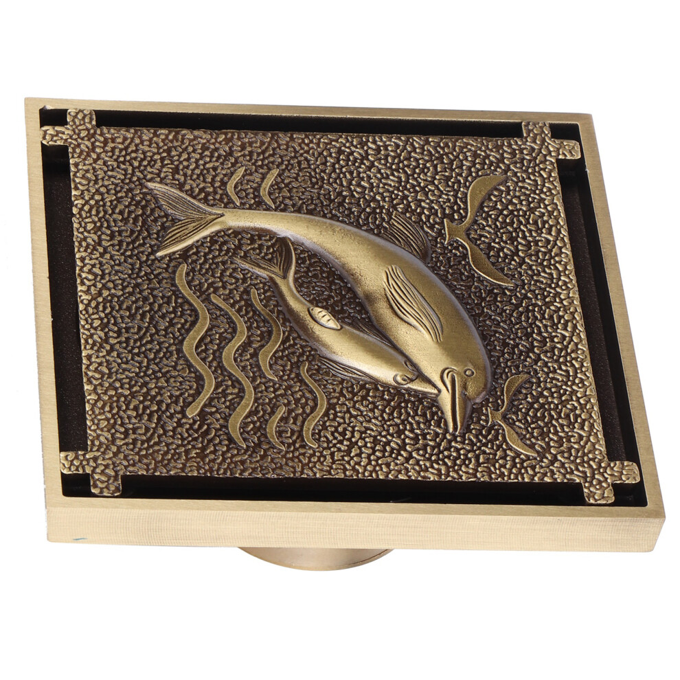 Antique Copper Floor Drain Cover For Shower Bathroom 10X10cm 4941360182967