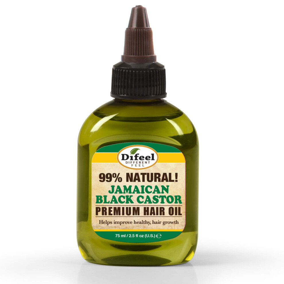 Difeel Black 99% Natural Premium Hair Oil - Jamaican Castor Oil 75 Ml