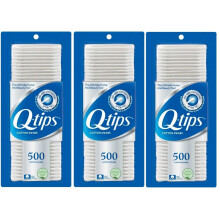 Cotton fioc Q-tips, 500 pezzi (confezione da 3)
