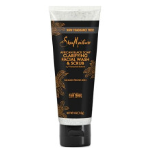 SheaMoisture Mycie i peeling twarzy Afrykańskie czarne mydło do skóry skłonnej do wyprysków w celu oczyszczenia skóry 4 uncje