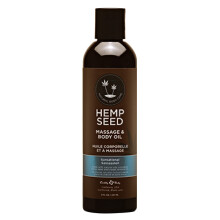 Profumo solare per massaggio ai semi di canapa e olio per il corpo - 8 once fluide oz. - Olio da massaggio nutriente e idratante - Olio di semi d