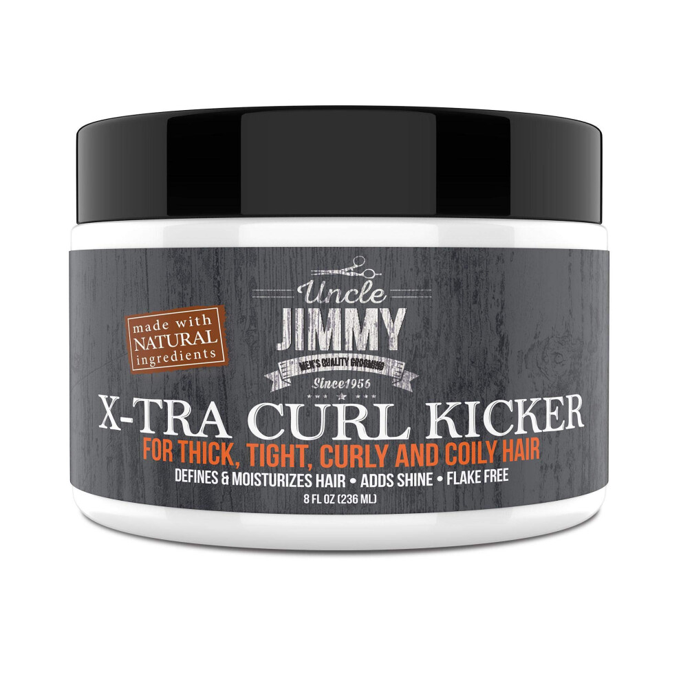 Uncle Jimmy X-Tra Curl-Kicker For Thick Frizzy Wavy Tight Curly And Coily Hair 8Oz (V072)