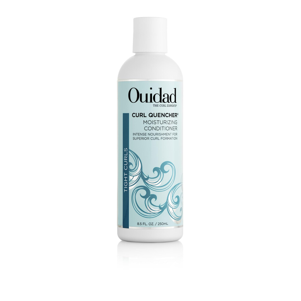 Ouidad Curl Quencher Moisturizing Conditioner - 8.5 Fl Oz Curl Defining Soft Nourished & Hydrated Curls Helps Repair Damage Creamy Detangling Co