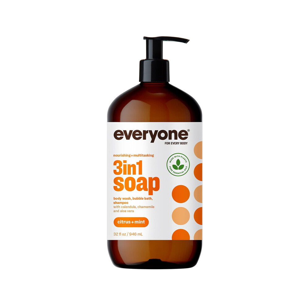 Everyone For Every B Everyone, 3 In 1 Soap, Citrus + Mint, 32 Fl Oz (946 Ml)