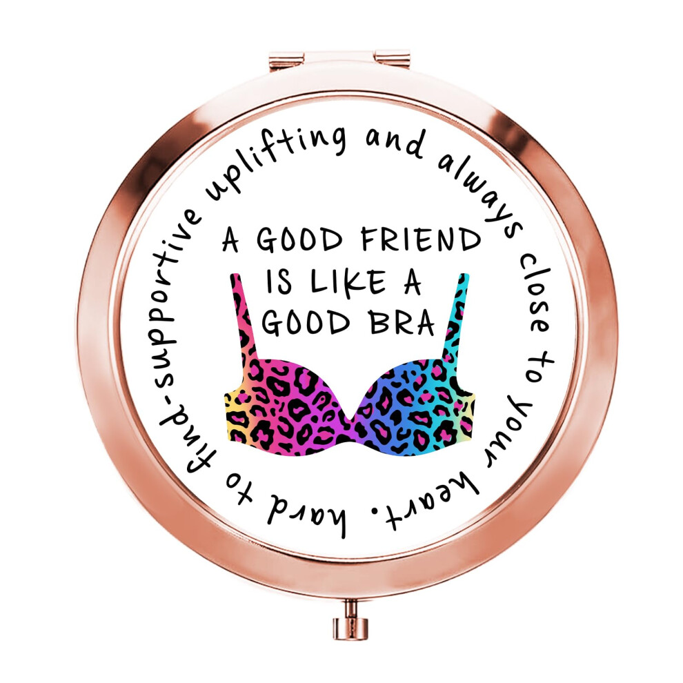 Gaolziuy Gold Funny Friend Gifts For Women Friendship Gifts For Bff Sister Best Friends Rose Compact Mirror Birthday Wedding For Besties A Good F
