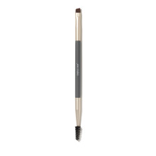 Jane Iredale Pro Series Augen- und Brauenpinsel, ultrakleiner Kosmetikpinsel mit zwei Enden und Spoolie, pflegt Make-up und trägt es nahtlos auf, veg
