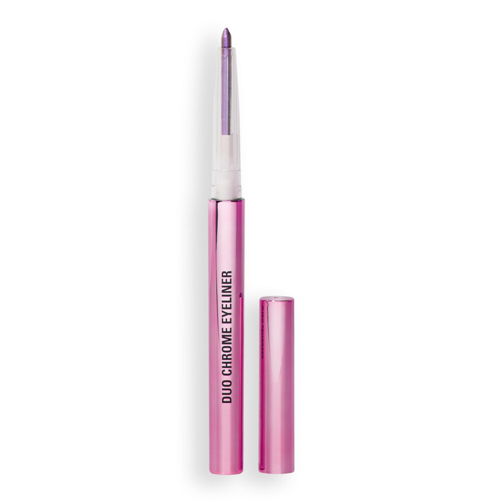 Revolution Metallic Duochrome Eyeliner Smudge-Proof Pencil Waterproof Color-Shifting Iridescent Formula Vegan & Cruelty-Free Shifted Sparkle Gr-image-OPC-PMX9PRZ-NEW