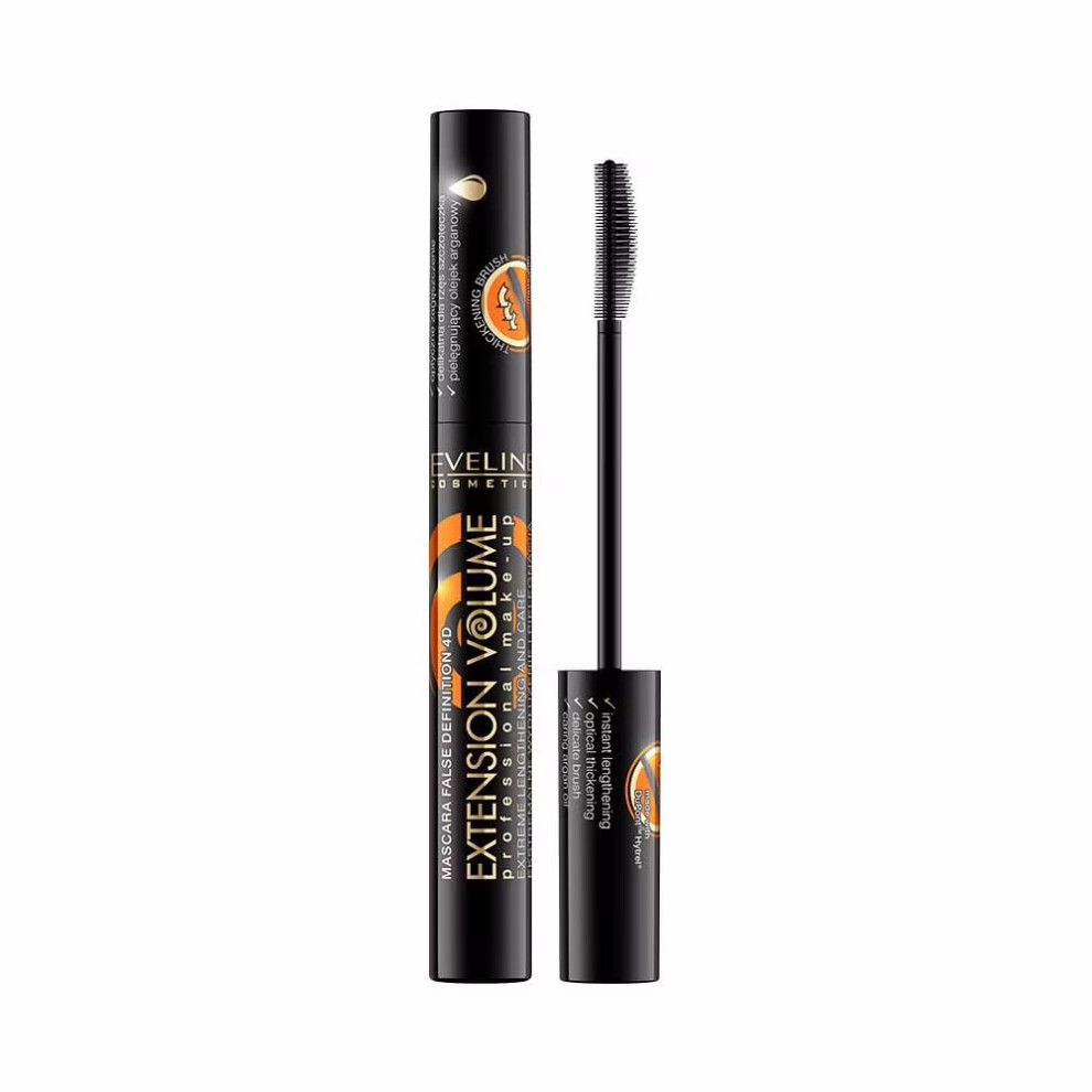 Eveline Cosmetics Black Eveline Extension Volume Mascara Length & Thickening Instant Lengthening 10Ml.
