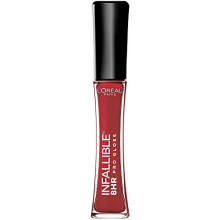 LOral Paris LOreal Paris Makeup Lucidalabbra infallibile 8 ore Formula confortevole e idratante Rebel Red 0,5 fl.oz.