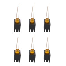 100 Stück 3mm LED-Halter mit 90 Biegung, Orange Licht, Kunststoff, DC 1,8-2,2V
