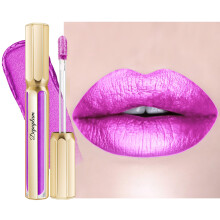 Depuplum Rossetti Viola per Donna Rossetto Metallico Lucidalabbra a Lunga Durata Lucentezza Metallica Leggero Idratante Copertura Completa Colore