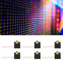 100 Stück 3mm Gelbe LED-Halter, 90 gebogen, DC 1,8-2,2V