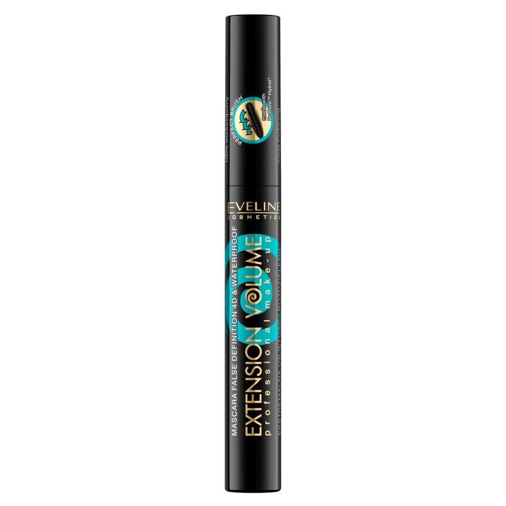 Eveline Cosmetics Eveline Extension Mega Volume 4D Waterproof Mascara Long & Thick Eyelashes Black