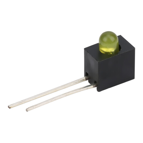 100 Stück 3mm Gelbe LED-Halter, 90 gebogen, DC 1,8-2,2V 2