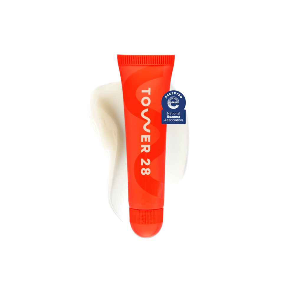 Tower 28 Lipsoftie Hydrating Lip Treatment Balm Moisturizing Lip Mask For Chapped Lips - Sos Vanilla Flavor Clear Gloss