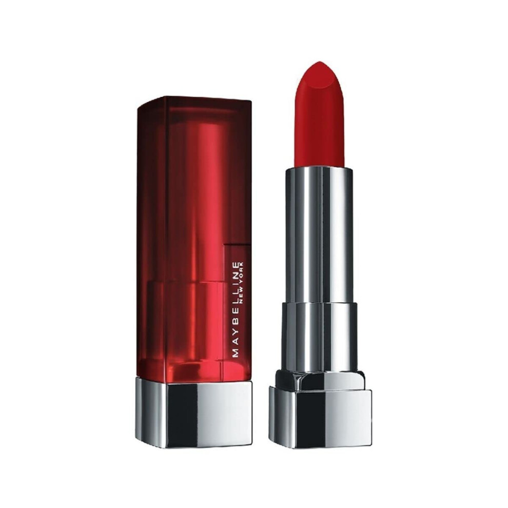 Maybelline New York Color Sensational Red Lipstick Matte Lipstick Siren in Scarlet 0 15 oz