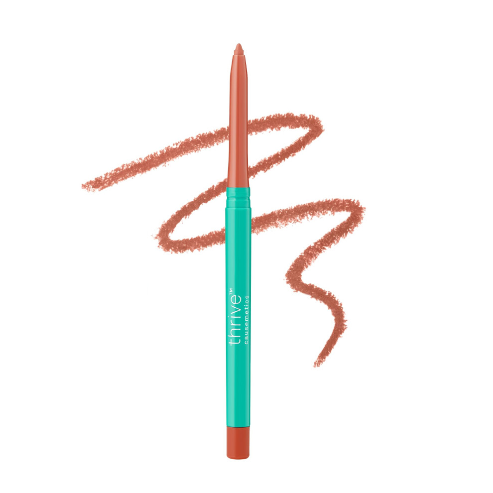 Thrive Causemetics Lip Filler Long-Wearing + Plumping Lip Liner Shea Butter Hydrating Lip Plumper Retractable Lip Liner Pencil Built In Sharpener