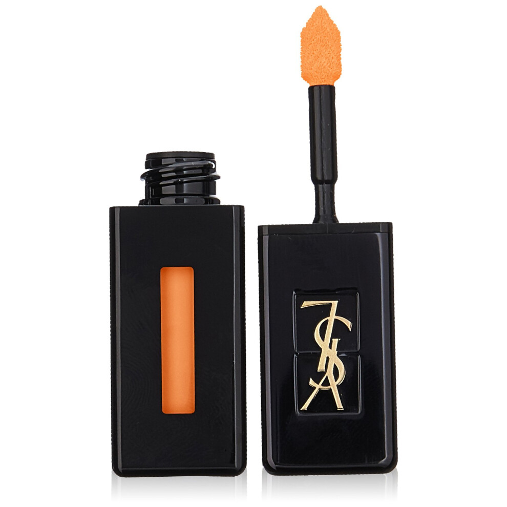 YSL Vernis Vinyl Cream Coral Liquid Lipstick Stain 408 Corail Neo-Pop-image-OPC-PV7WFV-NEW
