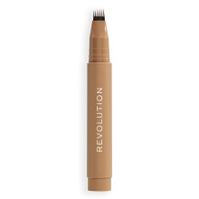Revolution Instant Brow Haarpen, Precisieapplicator voor Natuurlijke Strokes, Langdurige Wenkbrauwpen, Cool Brown