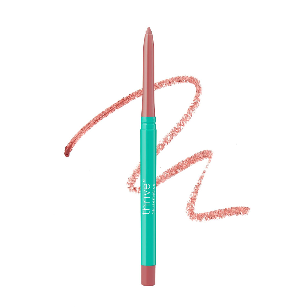 Thrive Causemetics Lip Filler Long-Wearing + Plumping Lip Liner Shea Butter Hydrating Lip Plumper Retractable Lip Liner Pencil Built In Sharpener