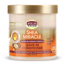 African Pride Shea Miracle Leave In Conditioner - Bevat Shea en Afrikaanse mangoboter om krullen, spoelen en golven glad te maken, voedt het haar 15