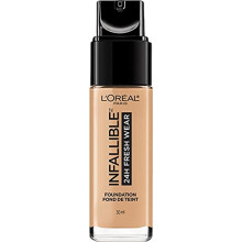 L'Oreal Paris Makeup Infallibile Fino a 24 ore di freschezza Fondotinta leggero Buff naturale 1 Fl Oz.
