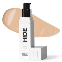 HIDE PREMIUM Vloeibare Foundation, Waterdichte Foundation, Medium/Volledige Dekking, Voor Alle Huidtypen (Zie Kleurenfinder), Amandel
