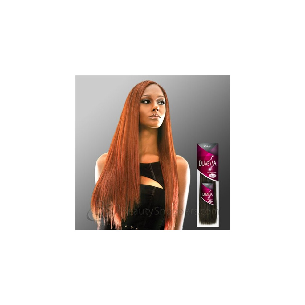 Outre Unisex Black Duvessa Remi Human Hair Weave Yaki 10"""" Color 1B Off