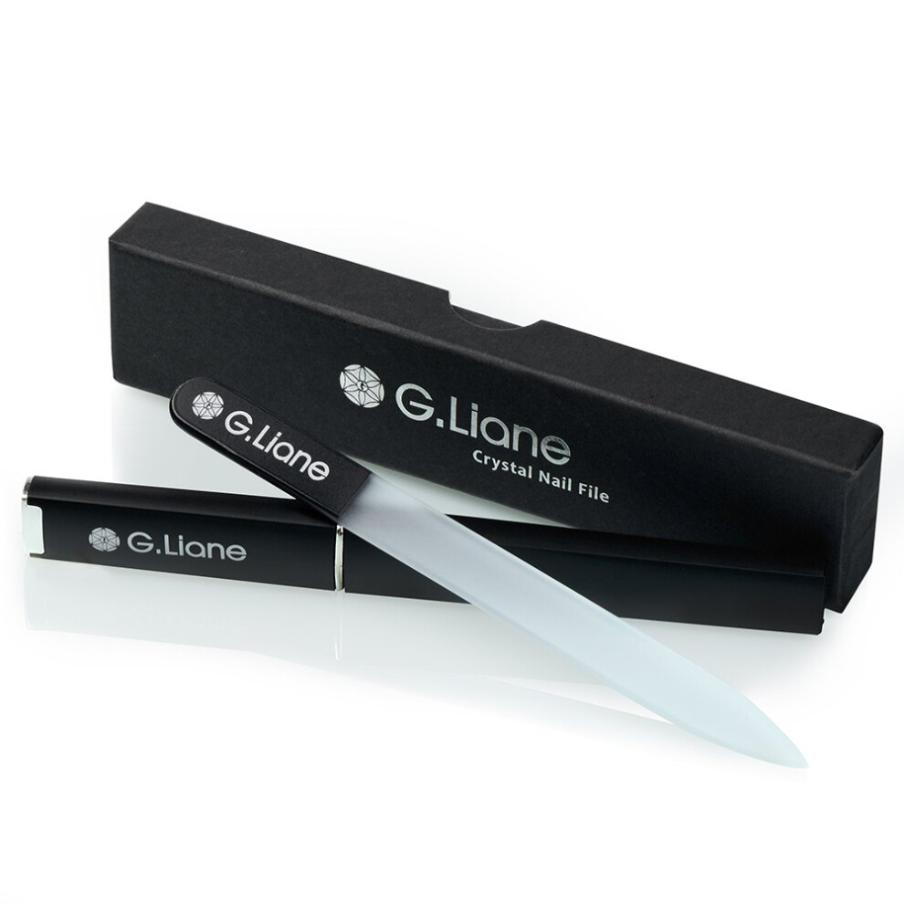 G.liane Black Best Crystal Nail File Set Â Professional Nail Files Manicure Pedicure Kit For Natural Nails Acrylic Nails Gels Nails Manicure Tools For