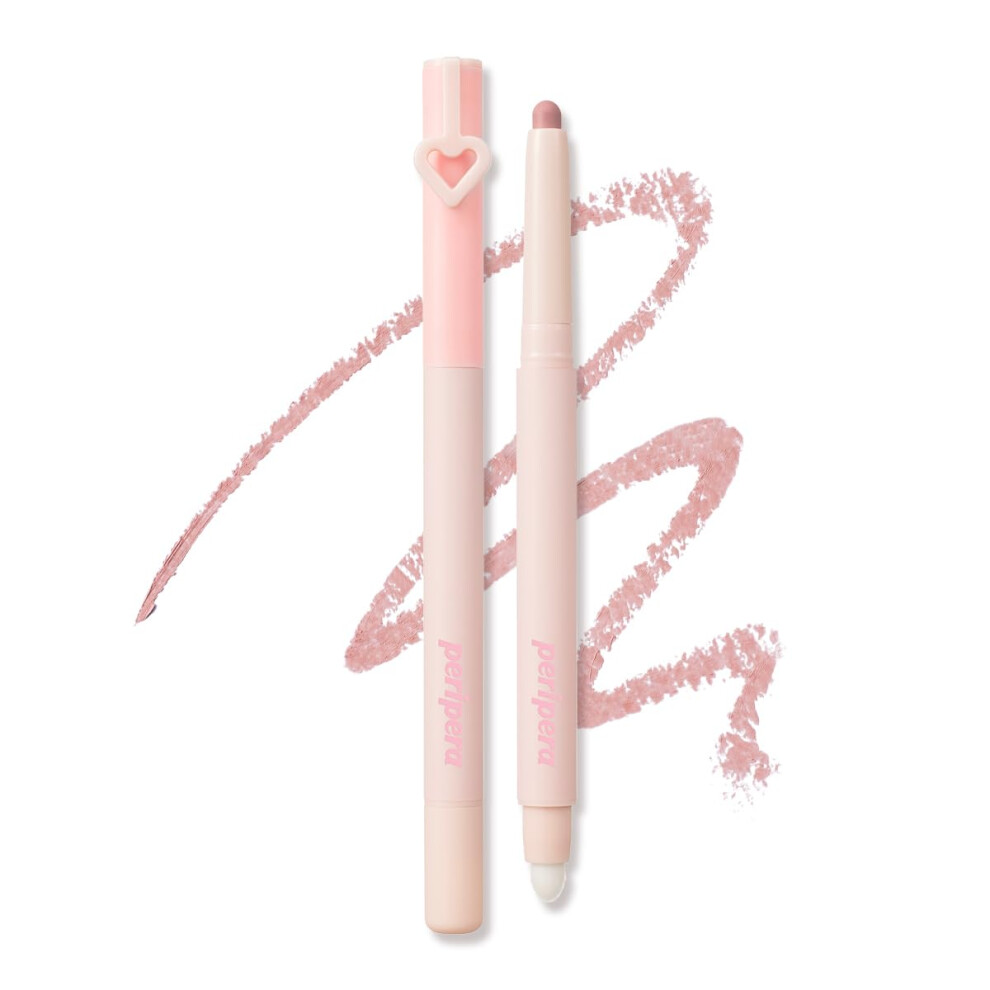 Peripera Mood In Shade Eye Stick Built-In Applicator (Brush) Smudge-Proof Easy Application Creamy Matte Texture Eye Shadow Stick (M02 Rosy Nation