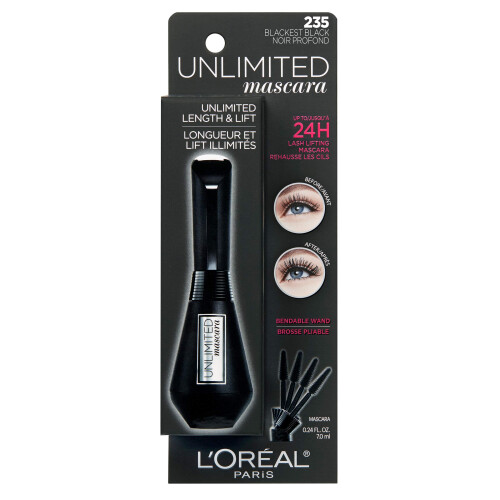 L'Oréal Paris Makeup Unlimited Wischbare Mascara, Schwarz 1