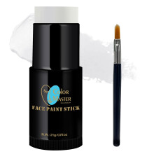 ColorMaster Clown White Face Body Paint Stick (0.75oz) | Ansiktsmlning Kroppsmlning White Eye Black Sticks fr Sport & Foundation Cream Makeup