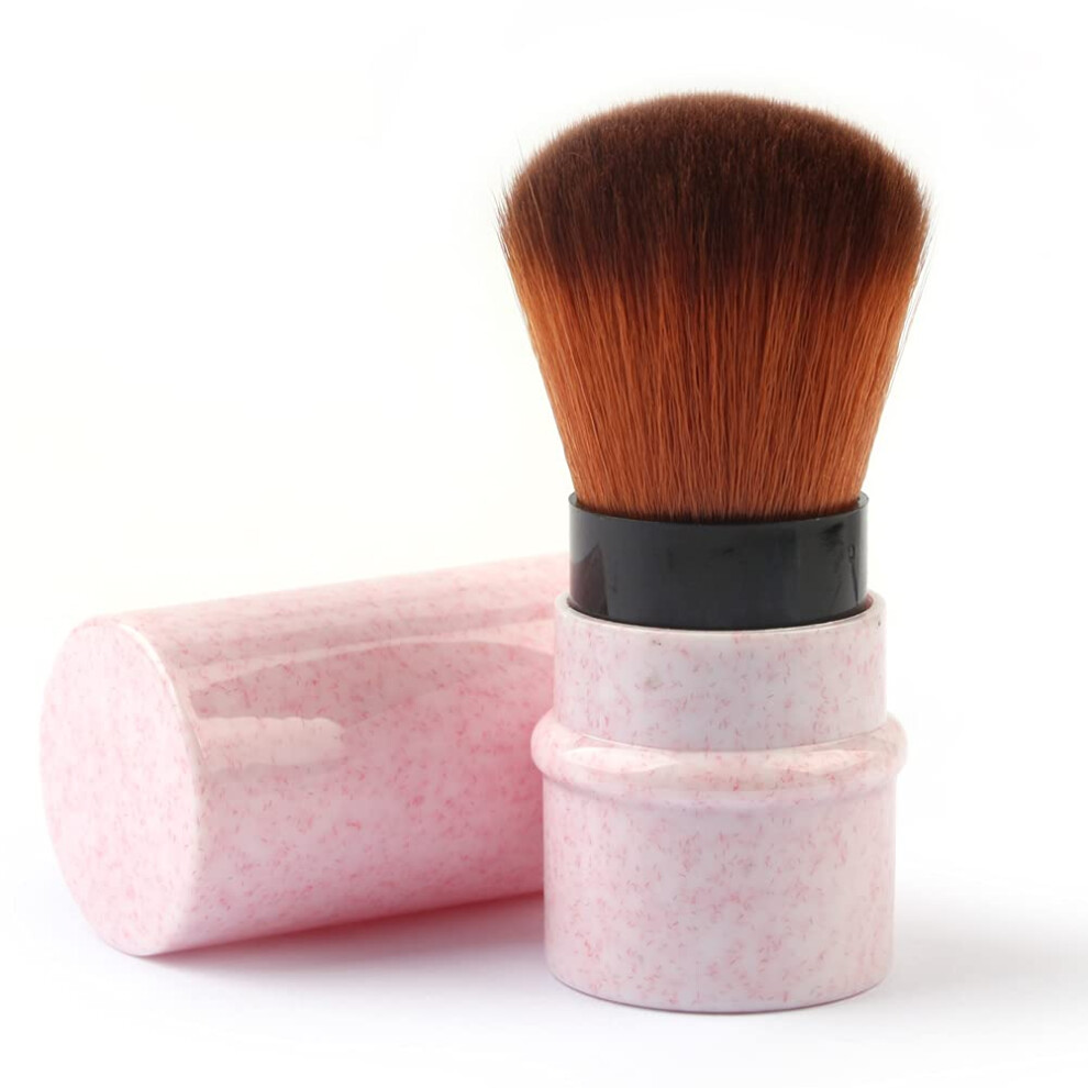 Rn Beauty Pink Retractable Kabuki Brushes Powder & Foundation Brush Blush & Concealer Brush Face Blender