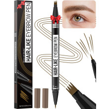 Microblading Eyebrow Pen - Eyebrow Pencil Magisk 2-i-1 dobbelt-endede vandt?tte ?jenbrynsblyanter til kvinder med 4-gaffelspidser og pr?cise b?rs