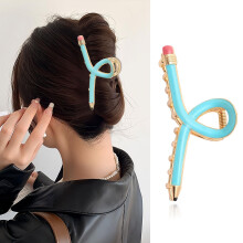Haarspeld Klem voor Dun Haar, School Haaraccessoires, Blauwe Metaal Haarspeld Klemmen voor Leraren en Studenten